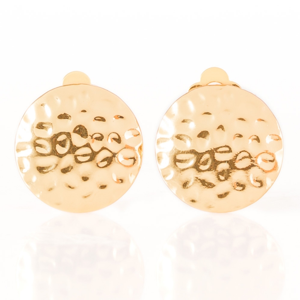 Paparazzi Hold The Shine Gold Clip-on Earrings